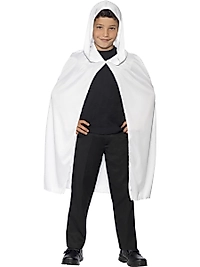 BAY BAYAN UYUMLU BEYAZ PELERİN KAPŞONLU